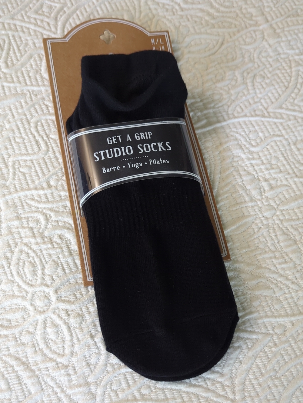 Get A Grip Studio Socks - Black Non-Slip Yoga & Pilates Socks